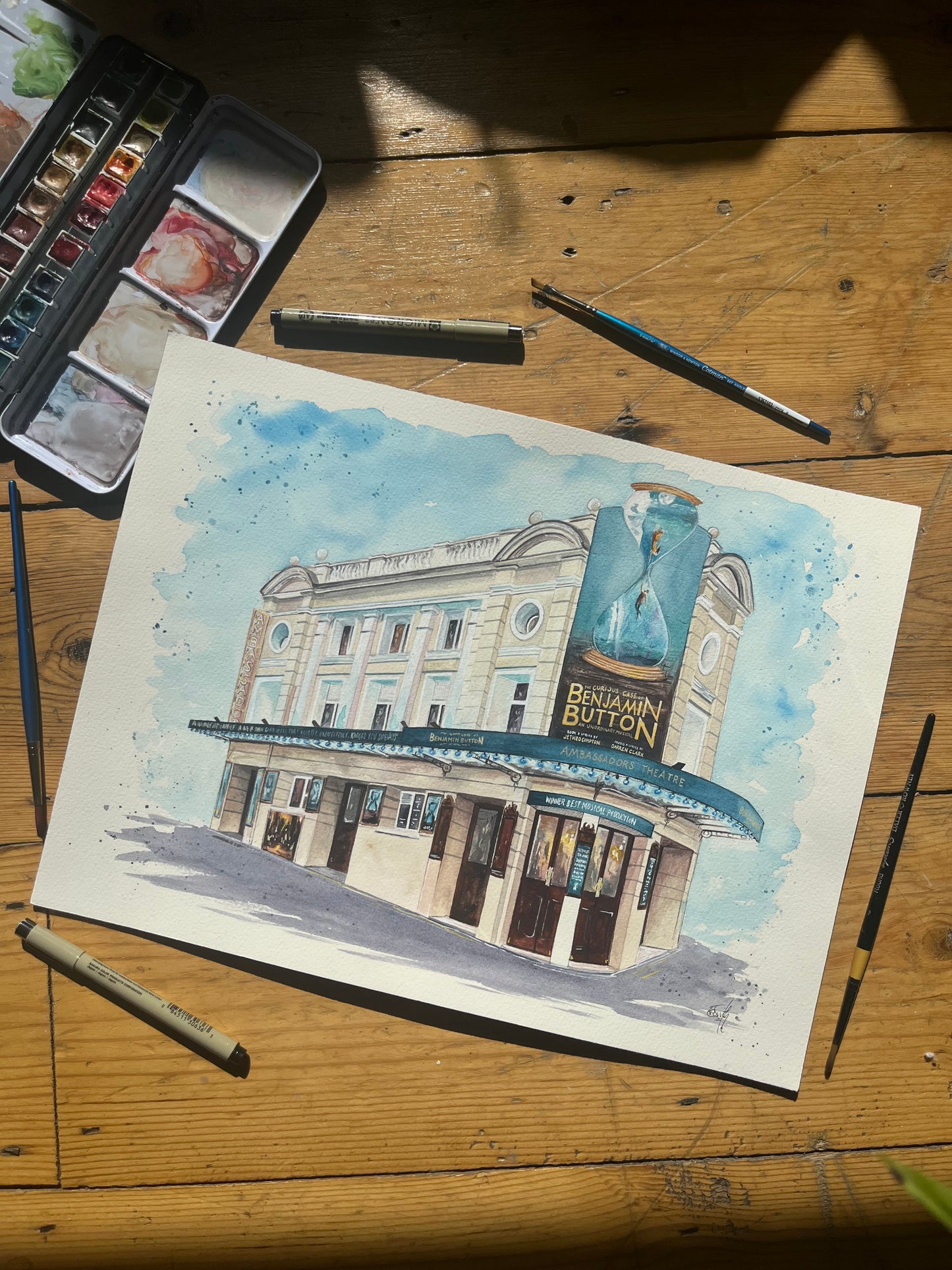 Ambassadors Theatre 'Benjamin Button' Original Painting