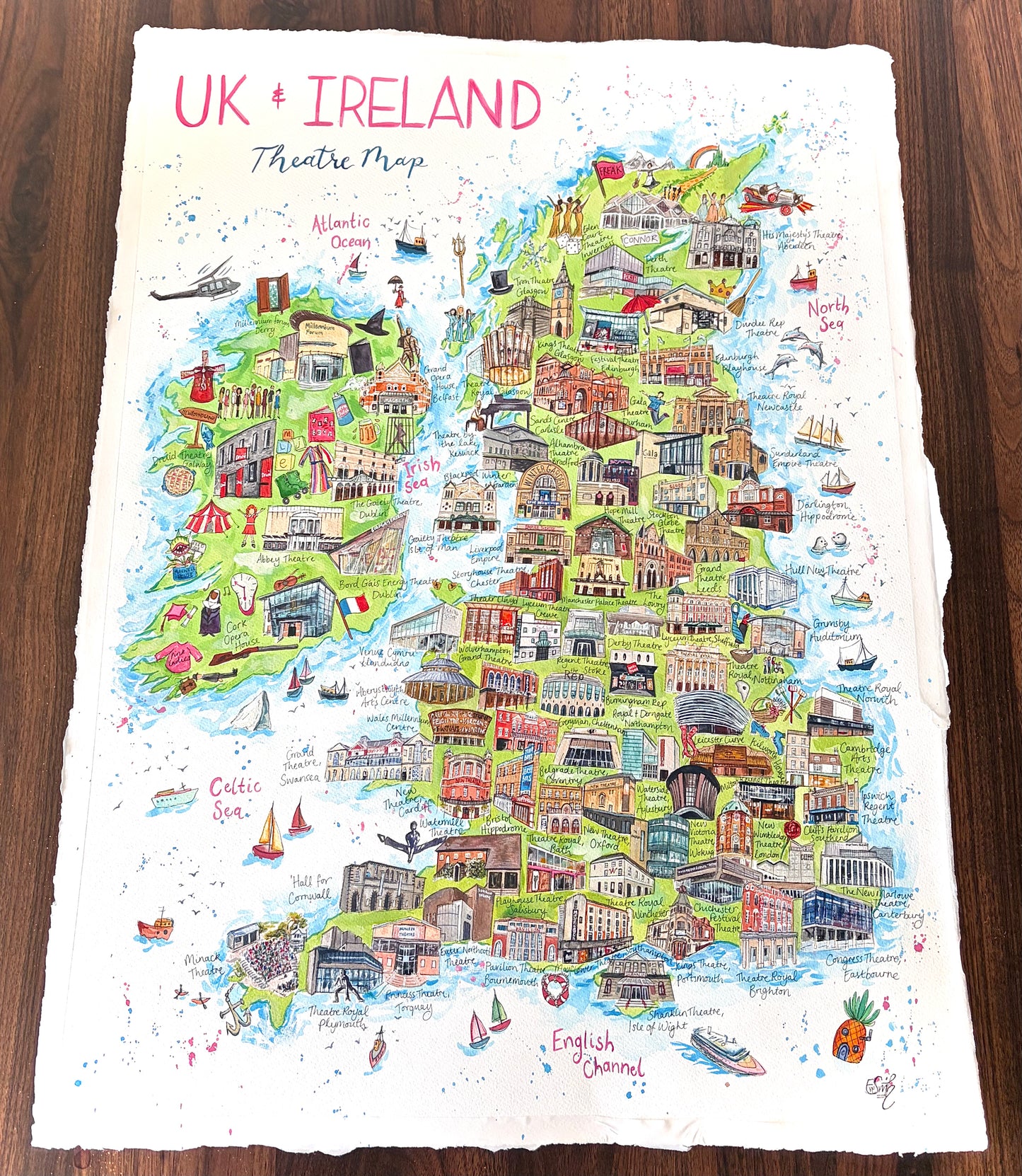 UK Theatre Map 1000 Piece Jigsaw Puzzle