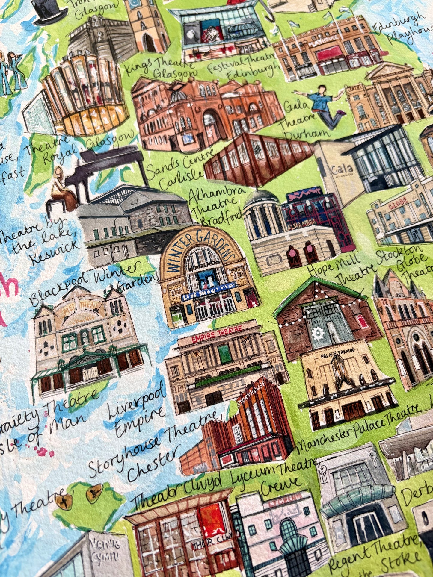(Pre-Order) UK & Ireland Theatre Map Print