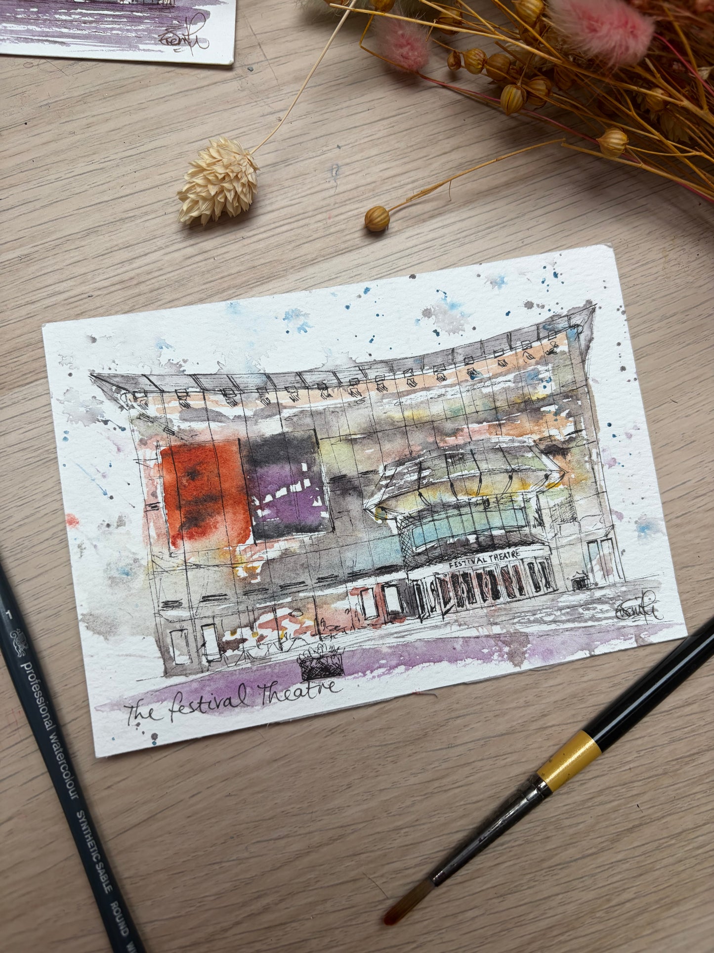 Edinburgh Festival Theatre Postcard