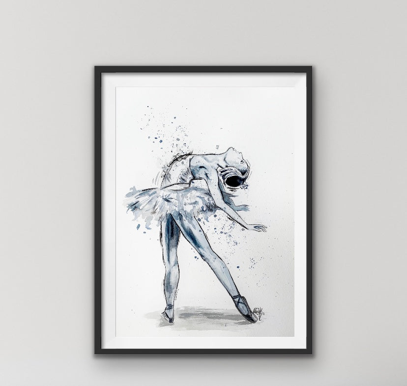 ‘Wings’ Swan Lake Art Print