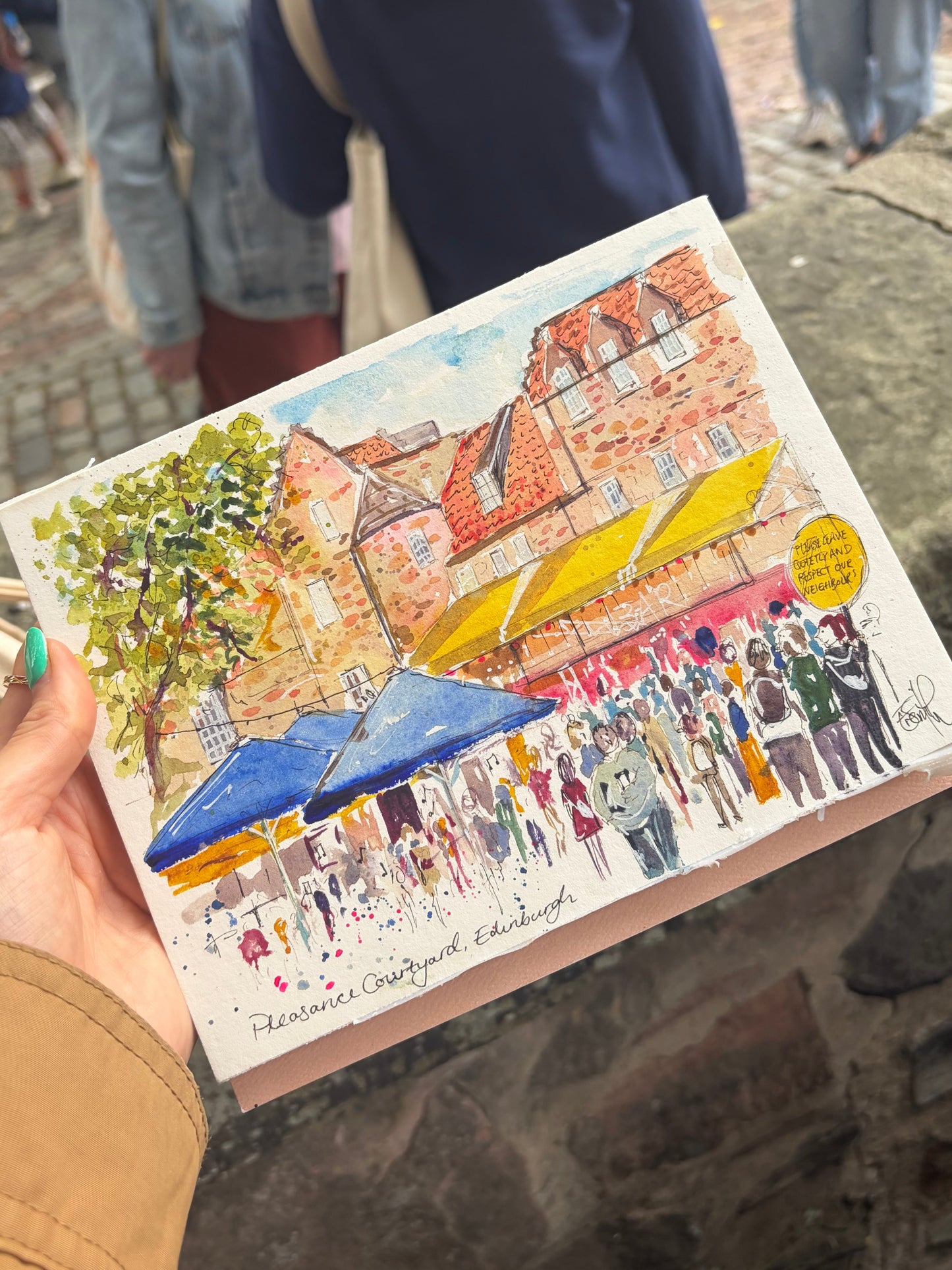 Edinburgh Fringe Pleasance Courtyard Print (Live-Illustration)