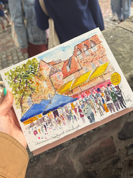 Edinburgh Fringe Pleasance Courtyard Print (Live-Illustration)