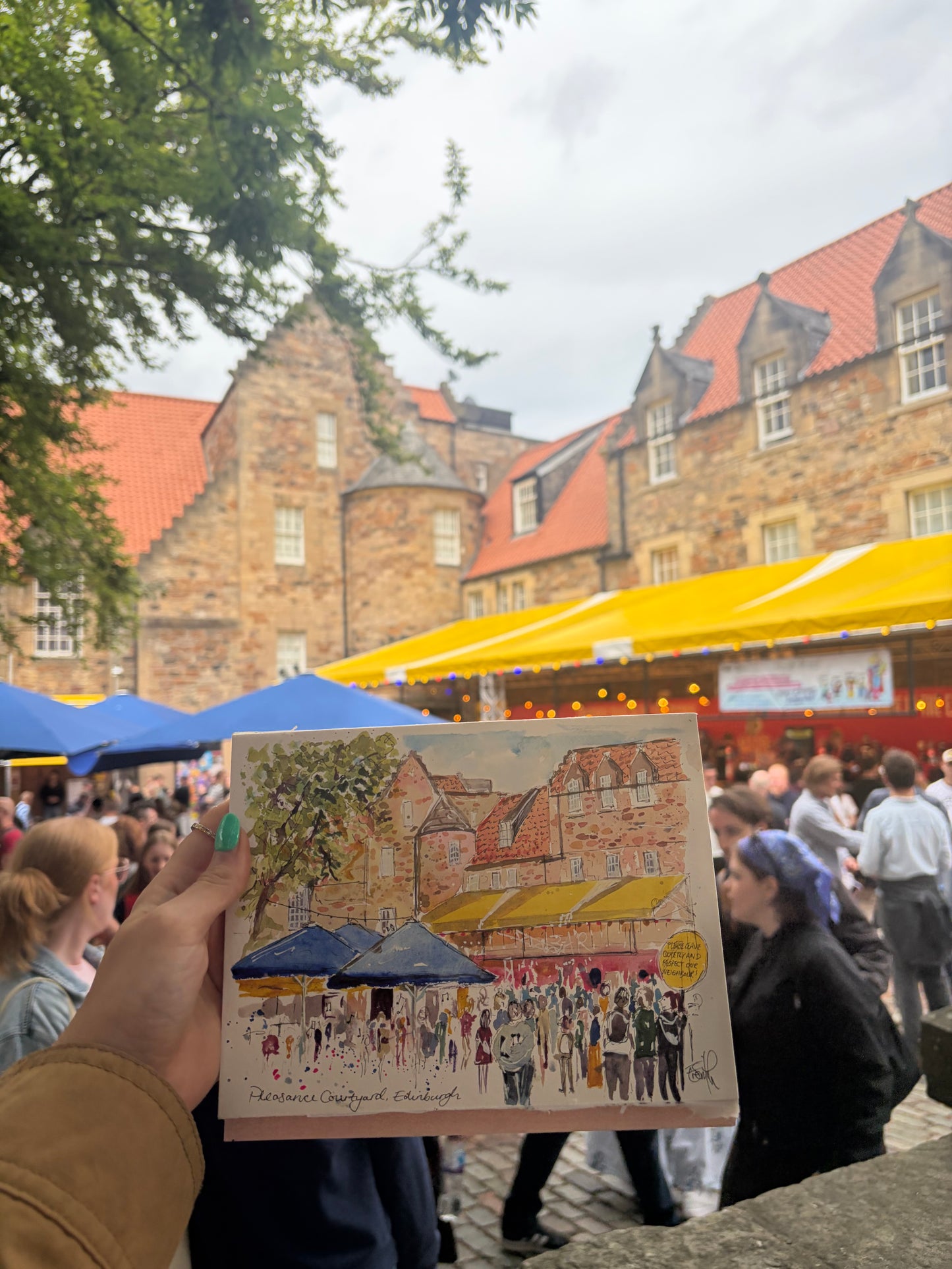 Edinburgh Fringe Pleasance Courtyard Print (Live-Illustration)
