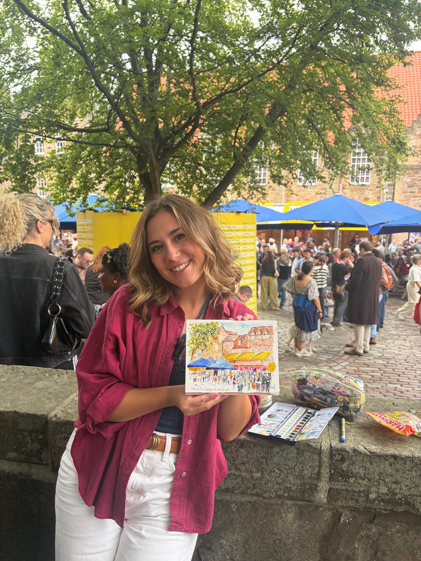 Edinburgh Fringe Pleasance Courtyard Print (Live-Illustration)