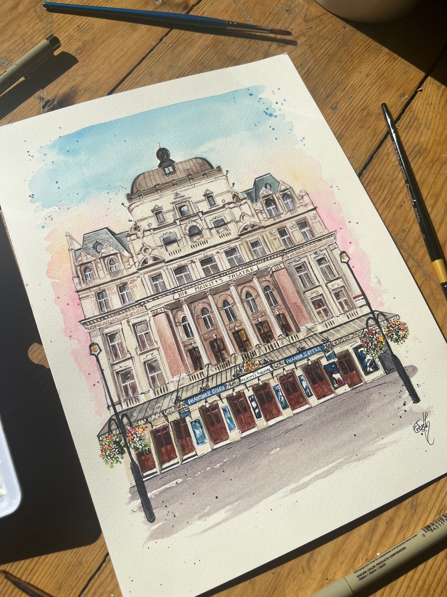His Majesty's Theatre 'Phantom of the Opera' Original Painting