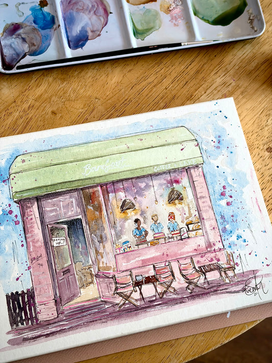 Waitress Bakery Print (Live-Illustration)