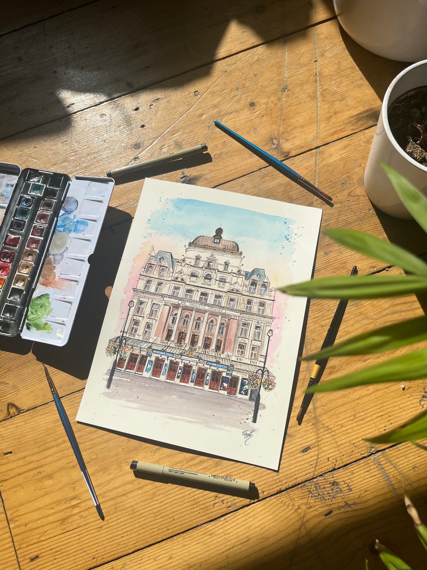 His Majesty's Theatre 'Phantom of the Opera' Original Painting
