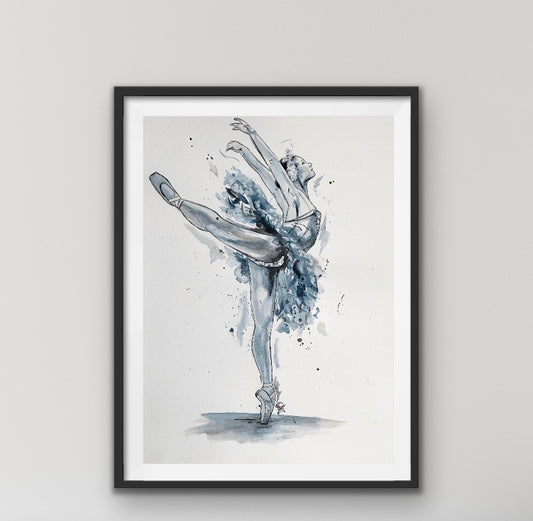 ‘Attitude’ Swan Lake Art Print