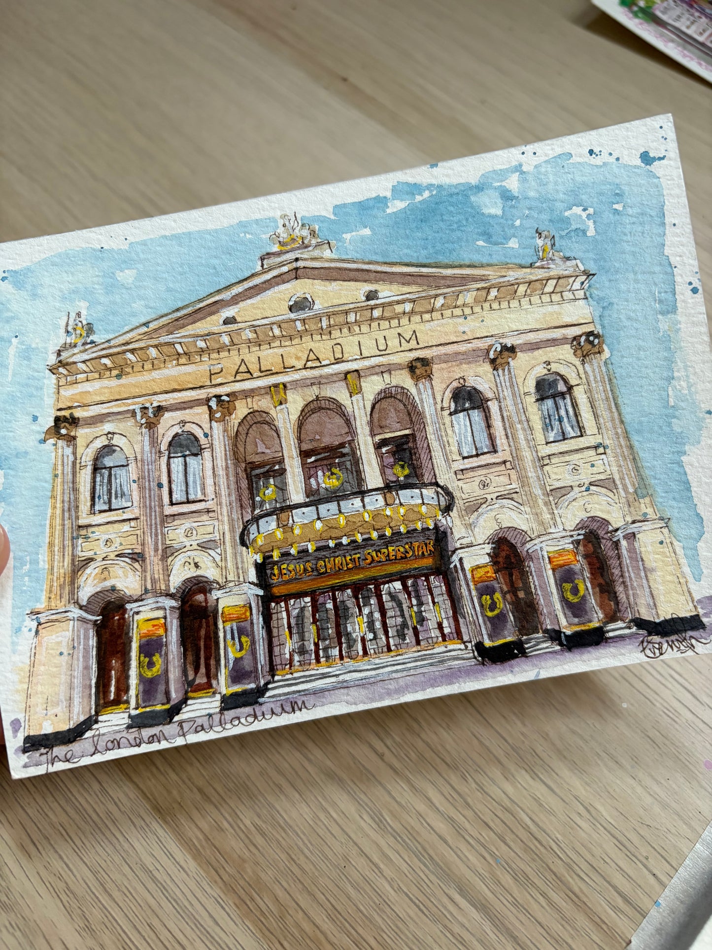 London Palladium Theatre Postcard