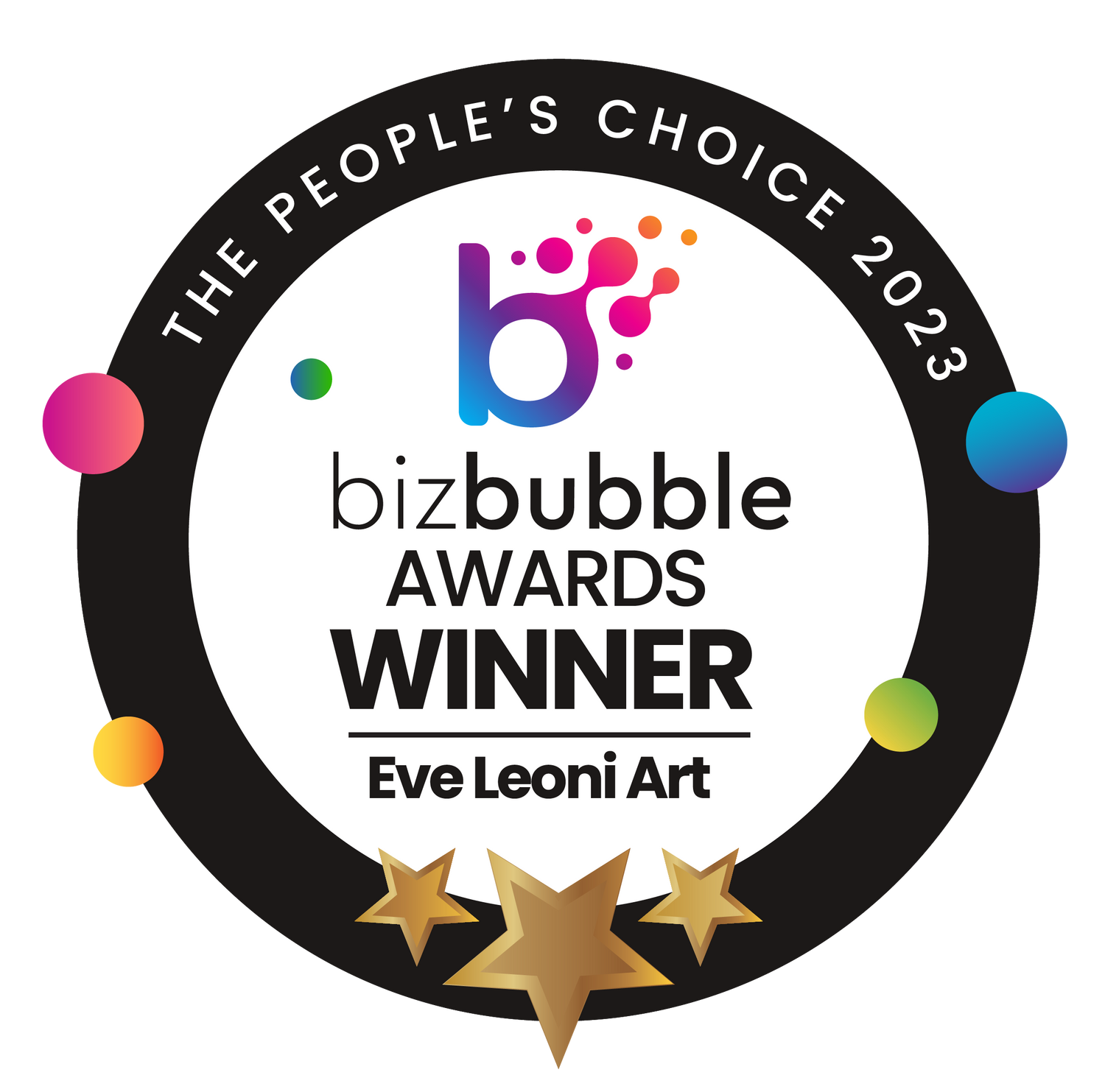 Eve Leoni Art is the BizBubble People's Choice Award Winning Artist 2023