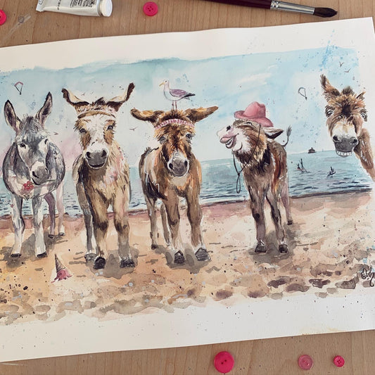 'Donkey Party' Original Painting